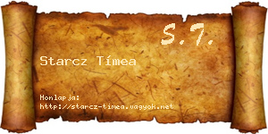 Starcz Tímea névjegykártya
